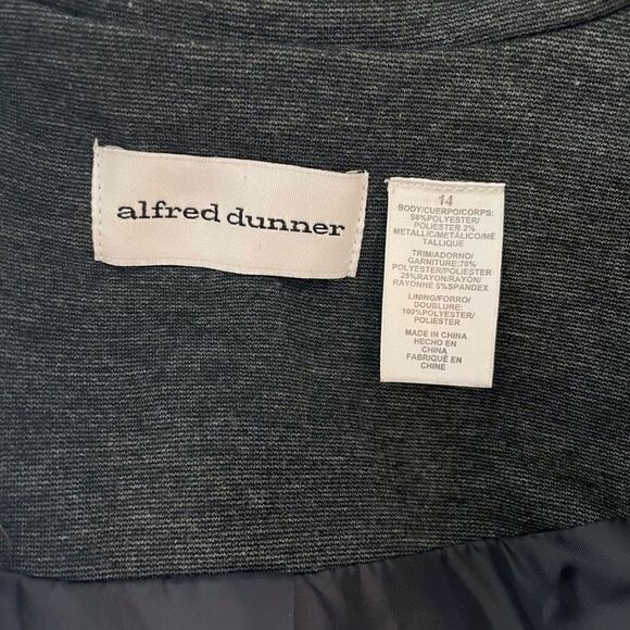Alfred Dunner Blazer Jacket, tweed jersey knit 14 - Picture 2 of 4